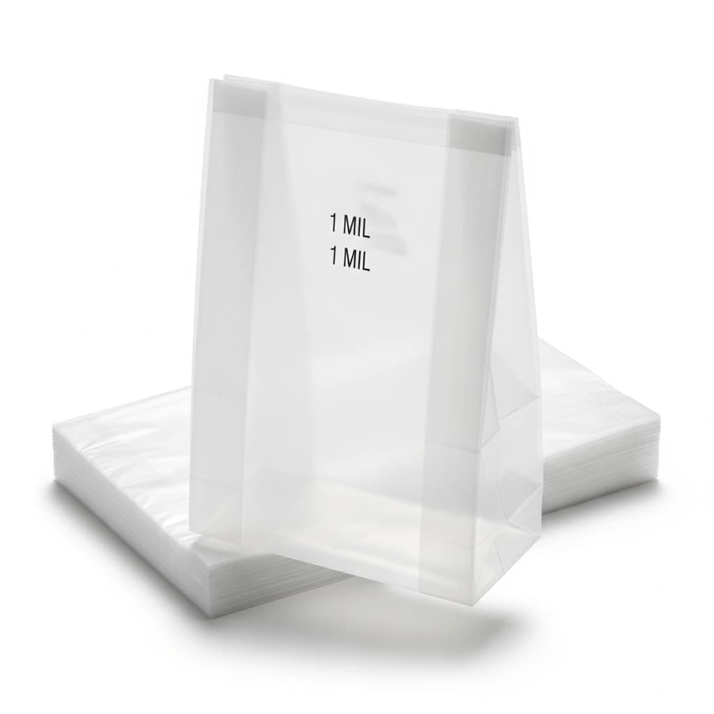 12" x 16" x 4" Clear Poly Bread Bags (1 MIL) | Bulk 2500/Case