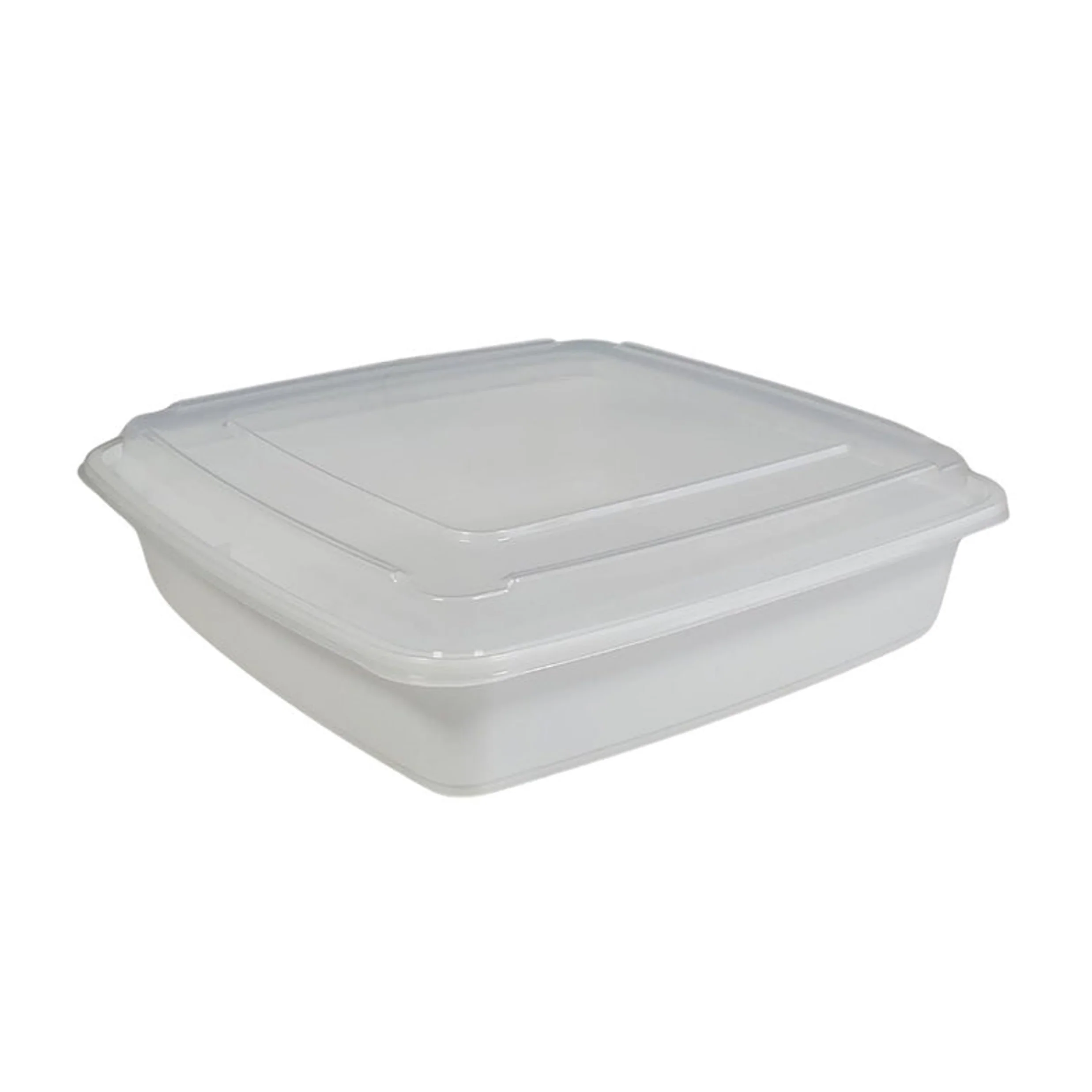 48oz Square Plastic Food Container Sets | Pack of 100 - Image 1