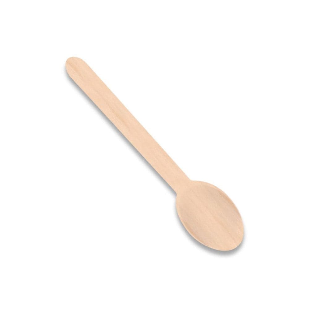 6.3” Eco-Friendly Birchwood Spoon | Sustainable Disposable Cutlery | 1000 Count