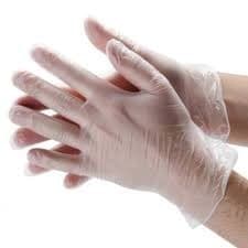 86 Solutions Small Clear Vinyl Disposable Gloves | Pack of 100