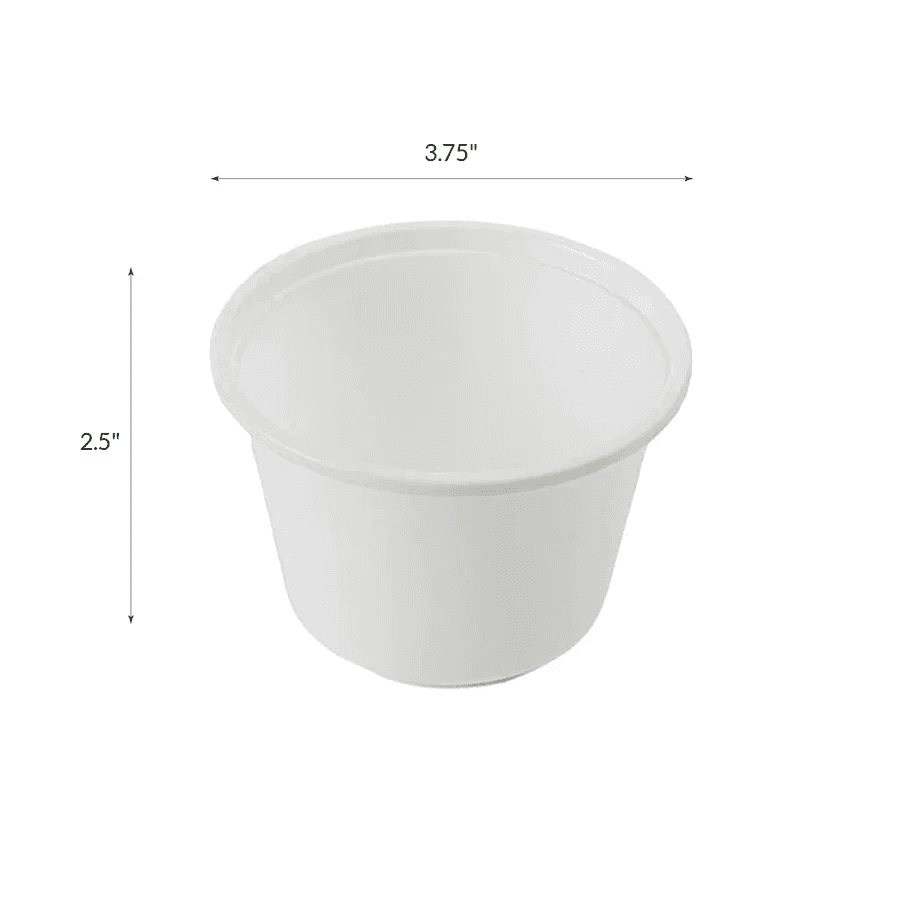 8oz White PP Plastic Soup Bowls (Base Only) | Case of 1000