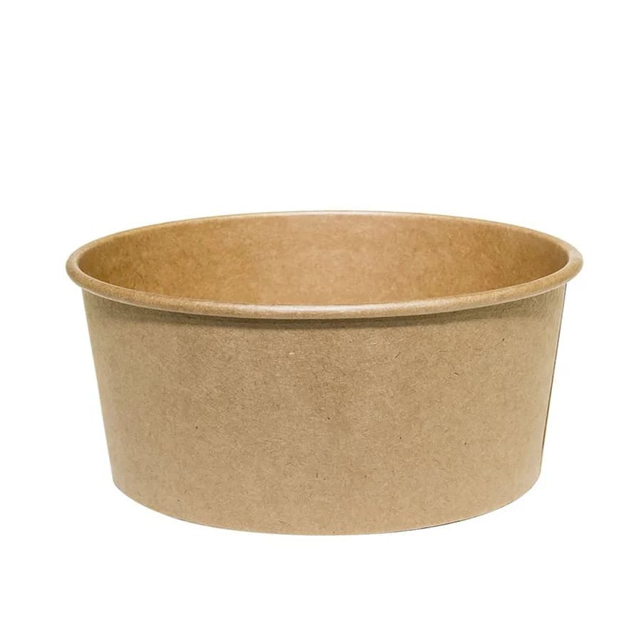 37oz (1100ml) Kraft Paper Salad Bowl Base | Eco-Friendly Takeaway Packaging