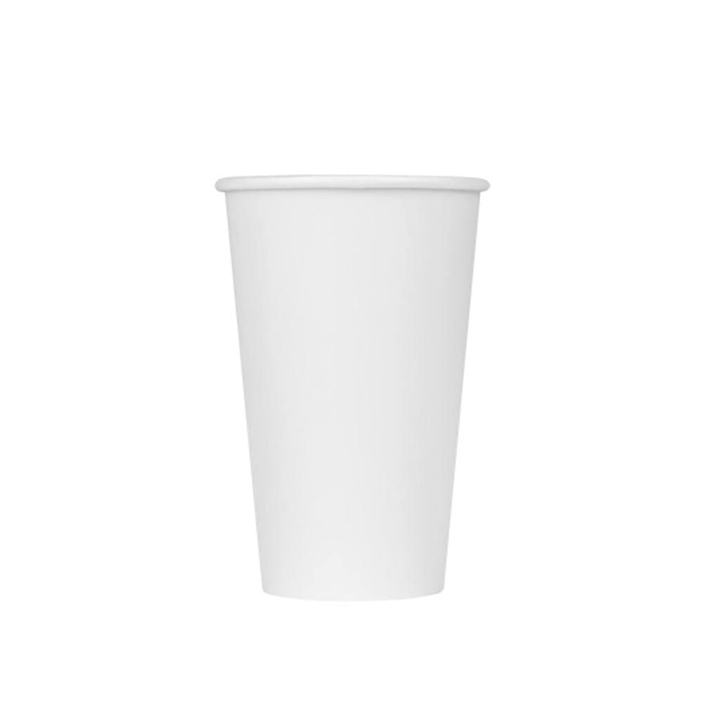 16oz White Hot Paper Cups | `86 Solutions` Commercial Pack (1000 Count)