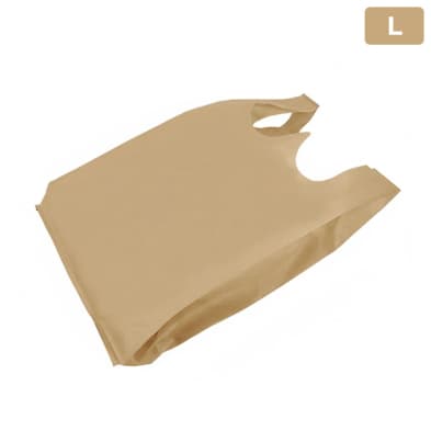 Large Brown Non-woven T-Shirt Bags (12+7x23) | 500 Count