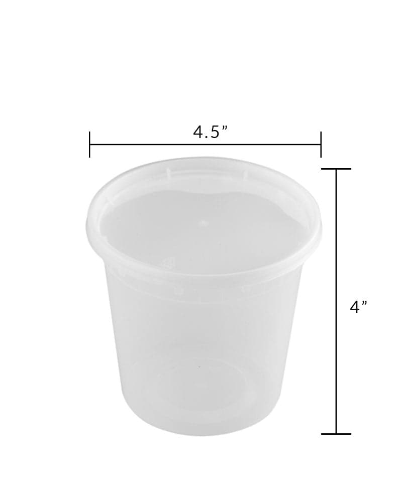 24oz Clear Deli Soup Containers with Lids | Pack of 240 Sets - Image 2