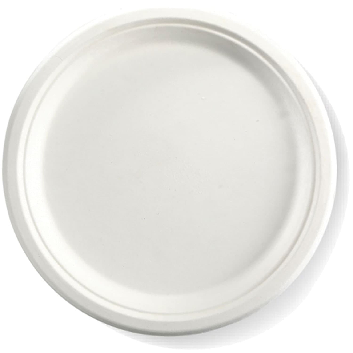 10-Inch Sugarcane Round Bagasse Plates | Eco-Friendly | 500 Pack