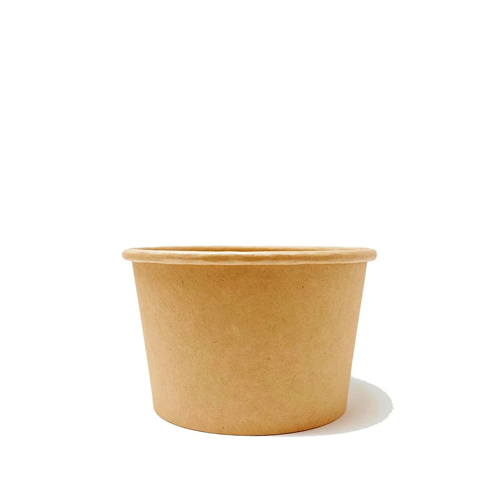 8oz Eco-Friendly Kraft Paper Soup Cup (90mm Base) | 1000 Count
