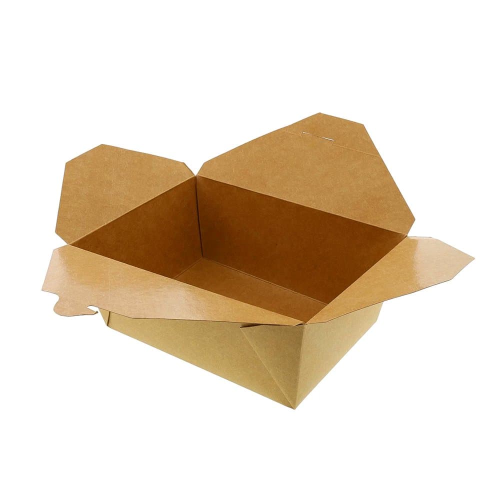 #4 Kraft Take-Out Box (98oz) - 8.5" x 6.25" x 3.5" | Pack of 200 - Image 3