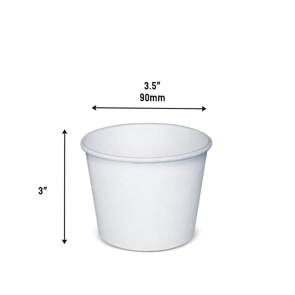10oz White Paper Soup Cup Bases | Eco-Friendly & Leak-Resistant | 500 Pack - Image 2
