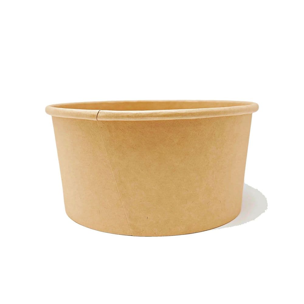 32oz (1000ml) Kraft Round Paper Food Bowl (Base Only) | Pack of 300