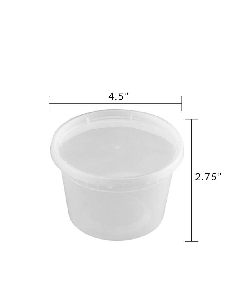 16oz Clear Deli Soup Container with Airtight Lid | Pack of 240 - Image 2