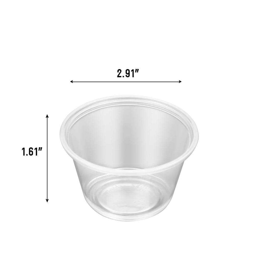 4oz Clear Plastic Portion Cup (Cup Only) | Pack of 2500 - Image 2