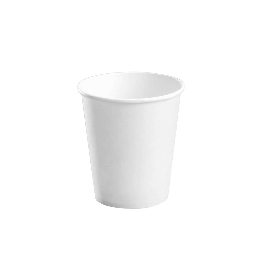 8oz White Single Wall Hot Paper Cups | Case of 1000
