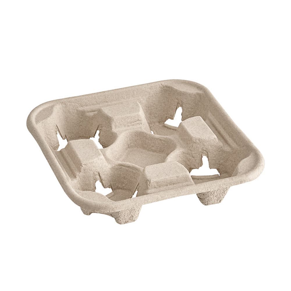 Universal 4-Cup Pulp Fibre Drink Carrier | Bulk Case of 300