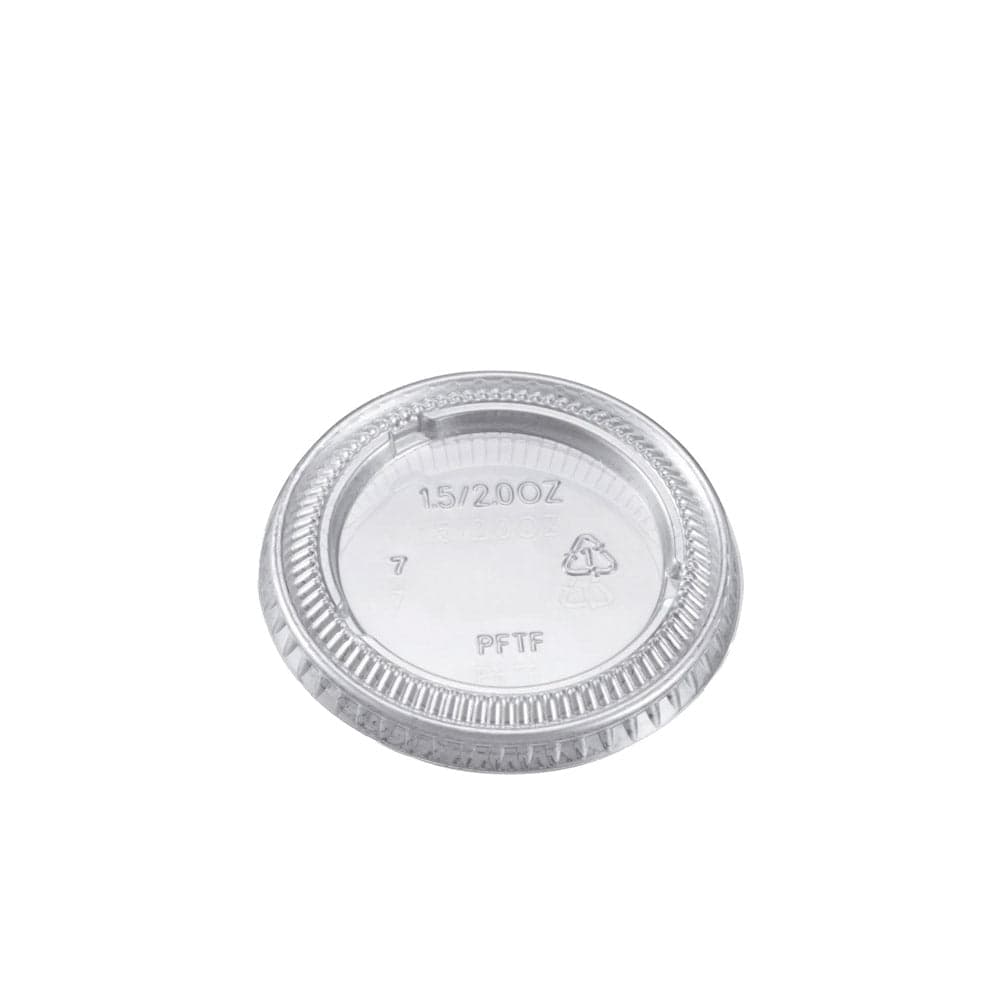 1.5-2.5oz Clear PET Portion Cup Lids | Bulk Case of 2500