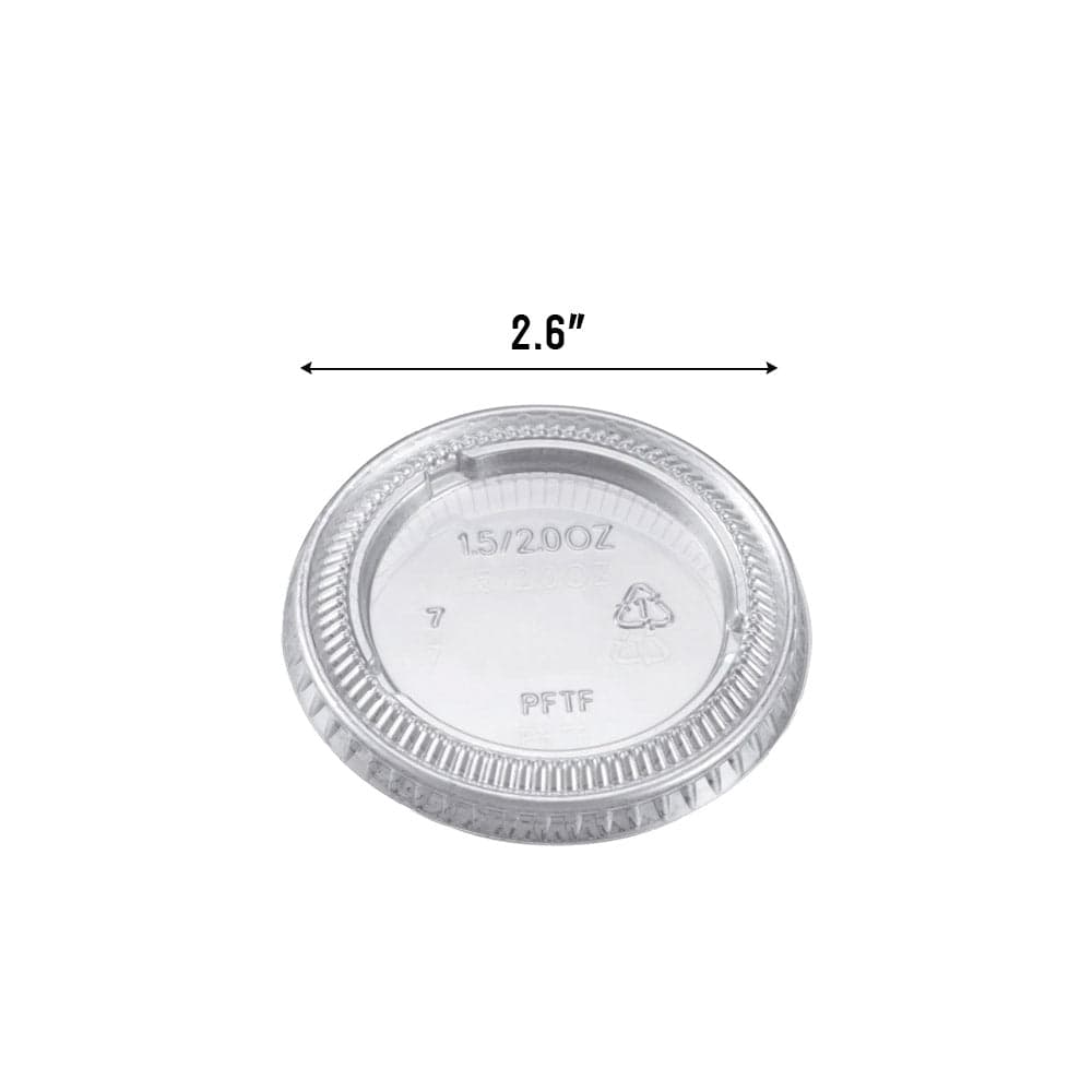 1.5-2.5oz Clear PET Portion Cup Lids | Bulk Case of 2500 - Image 3