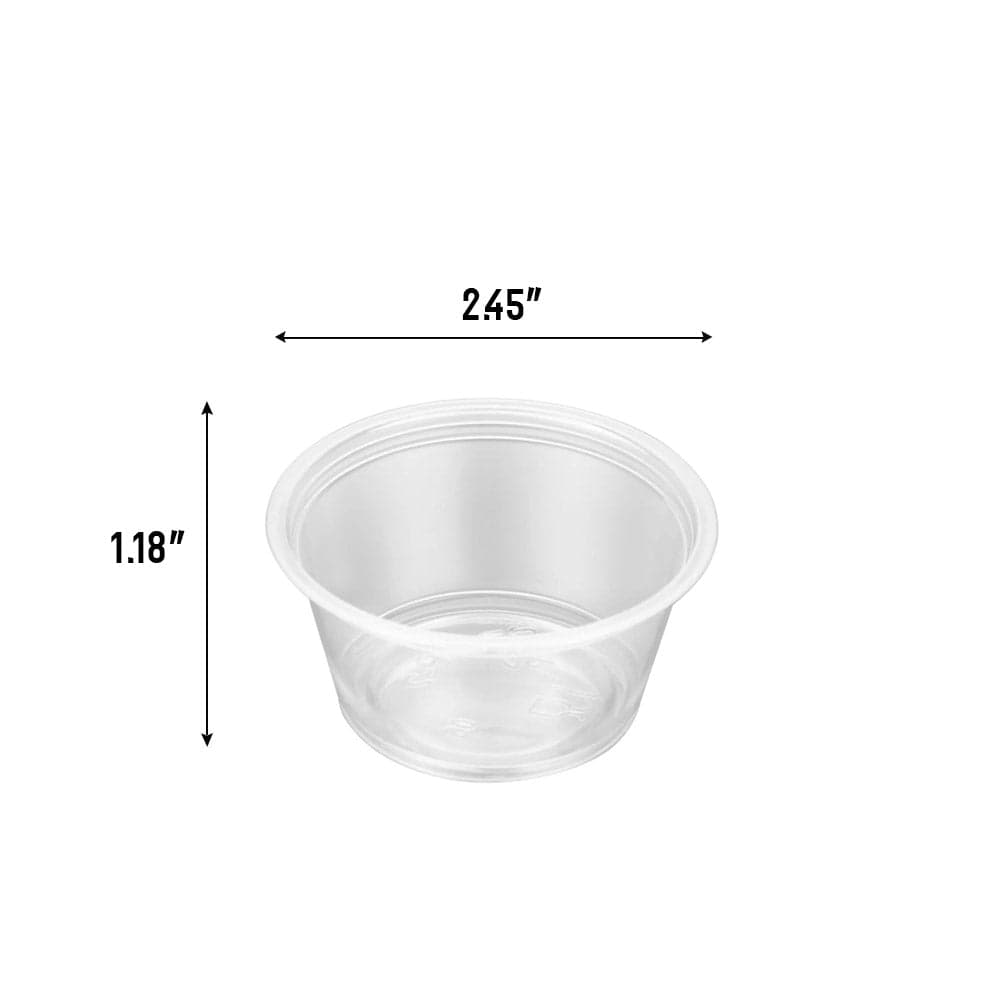 2oz Clear PET Portion Cups (Cups Only) | Bulk Case of 2500 - Image 2