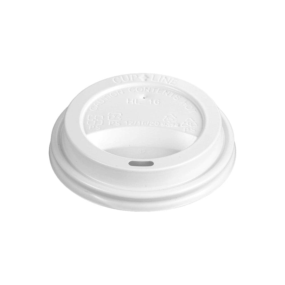90mm White Round Lids for 10-20oz Paper Cups | 1000 Pack