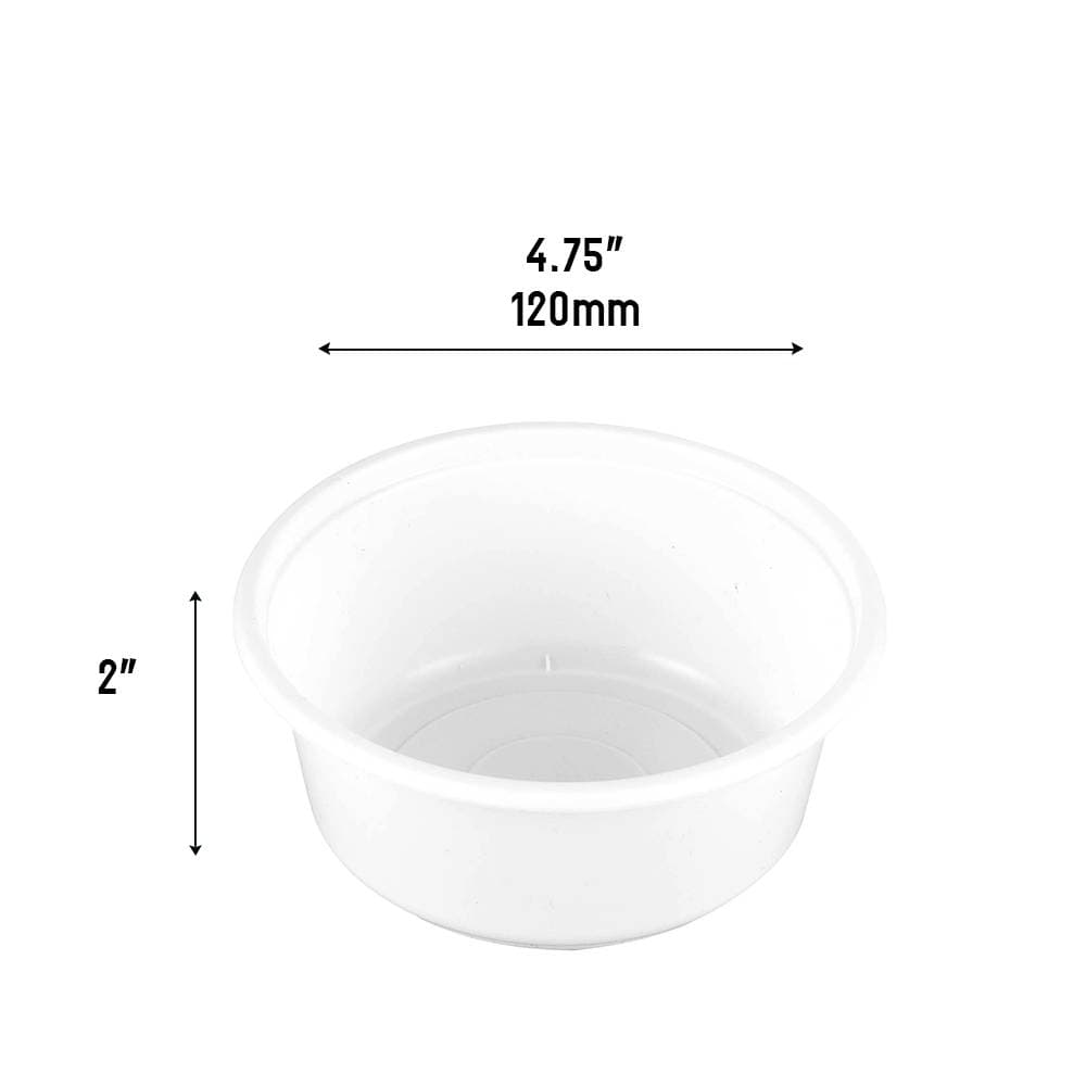 12oz White PP Round Bowls (Base Only) - 1000 Pcs - Image 2